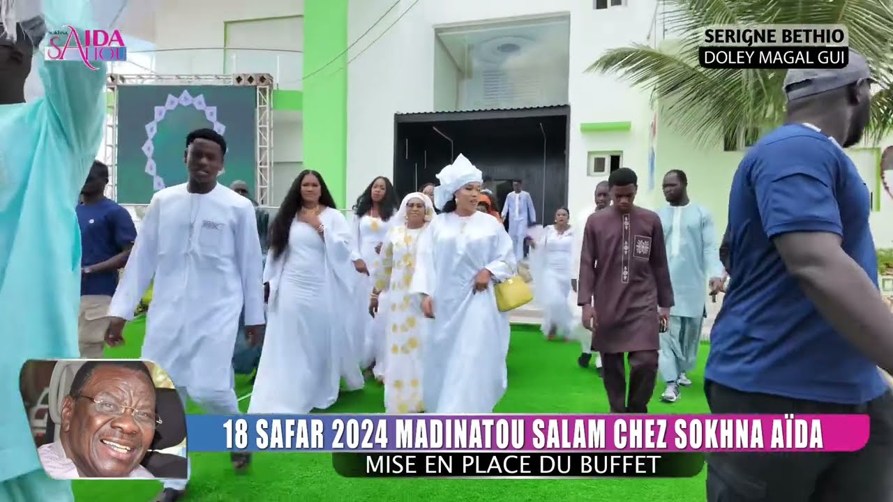 MAGAL 2024 : ARRIVÉE DE SOKHNA AÏDA SALIOU AU SOMPTUEUX BUFFET