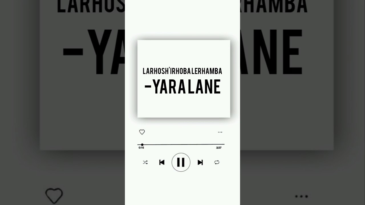 Larhosh'irhoba lerhamba - Yara Lane