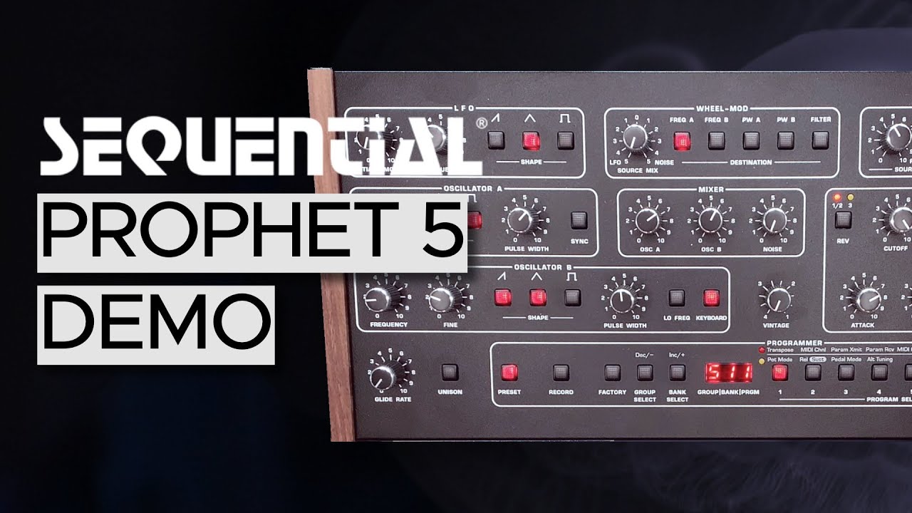 Sequential Prophet 5 Sound Demo (no talking) with Presets for Ambient and Techno