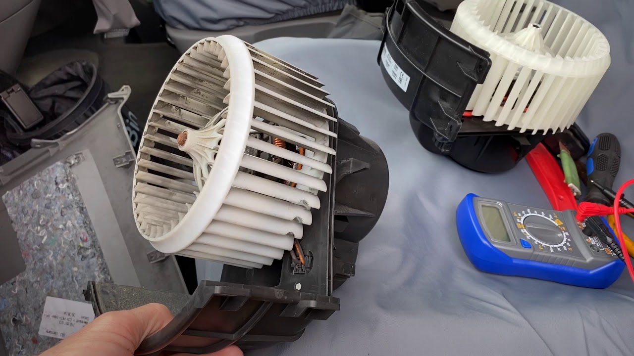 Как заменить электродвигатель вентилятора в фургоне VW T5