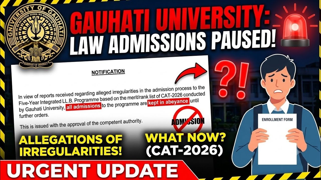 Gauhati University 5 Year Integrated LLB Admission On Hold 🚨 GU LAW Admission 2026 Latest Update