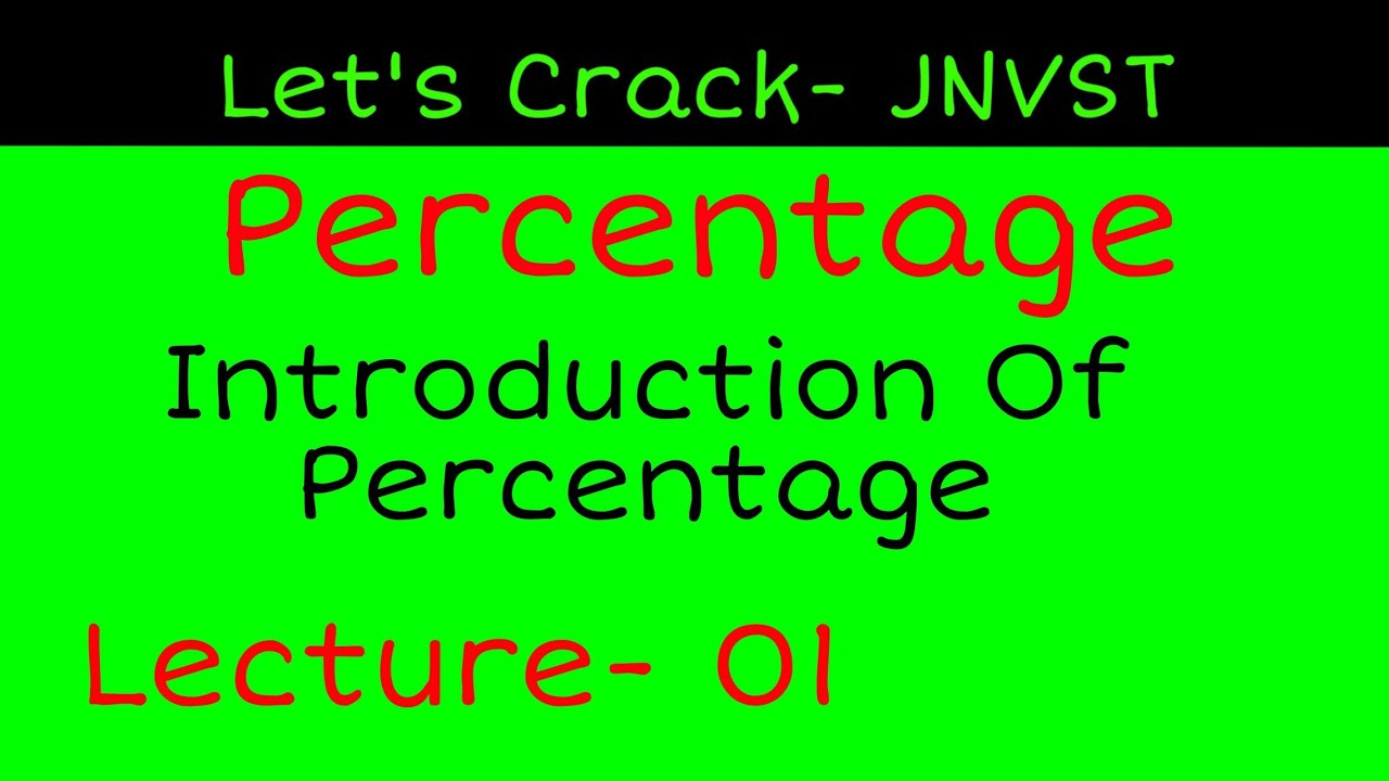 Chapter 12| Percentage | Jawahar navodaya vidyalaya class 6 entrance exam | Navodaya Entrance Exam
