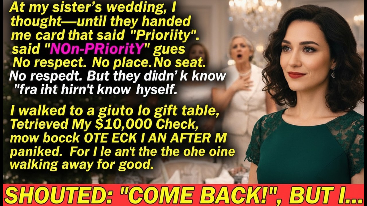 They labele Me “Non-Priority” at My Sister’s Wedding  So I Took Back My $10,000 Gift and Walked Away