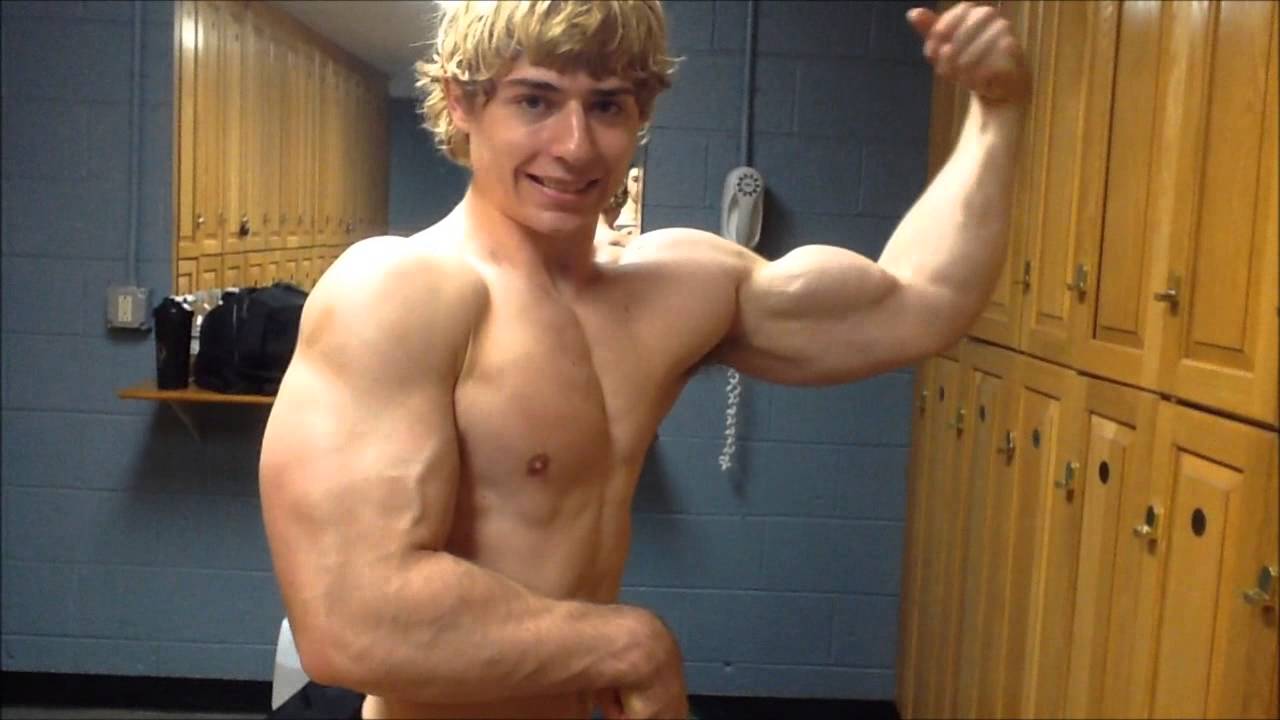 Teen Bodybuilder Dylan Flexing Thick Striated Muscles - Guest Posing by Jamie Tyler