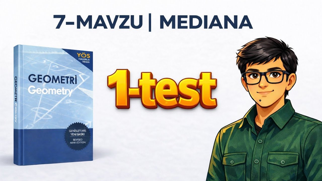 7-Mavzu | 1-Test — Mediana misollarining yechimi | PUZA Geometriya | RiyoziyotSari
