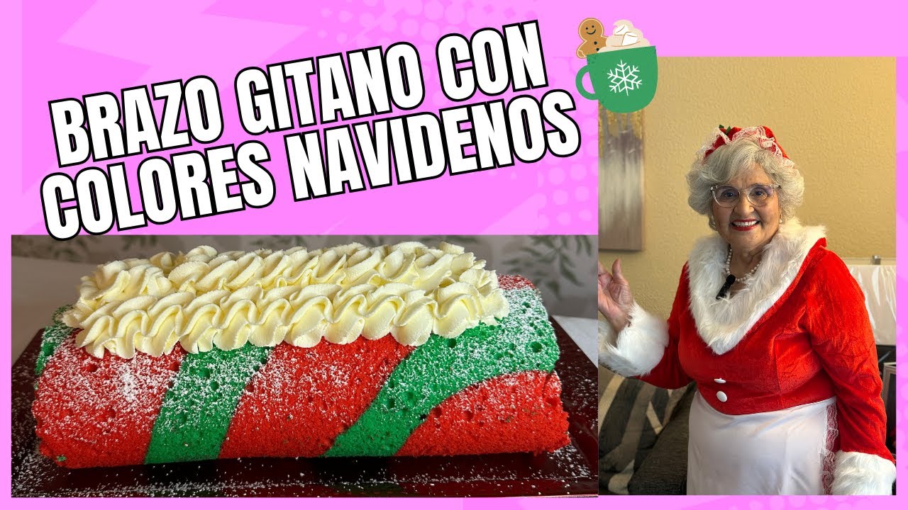 Cómo hacer un Brazo Gitano con colores navideños