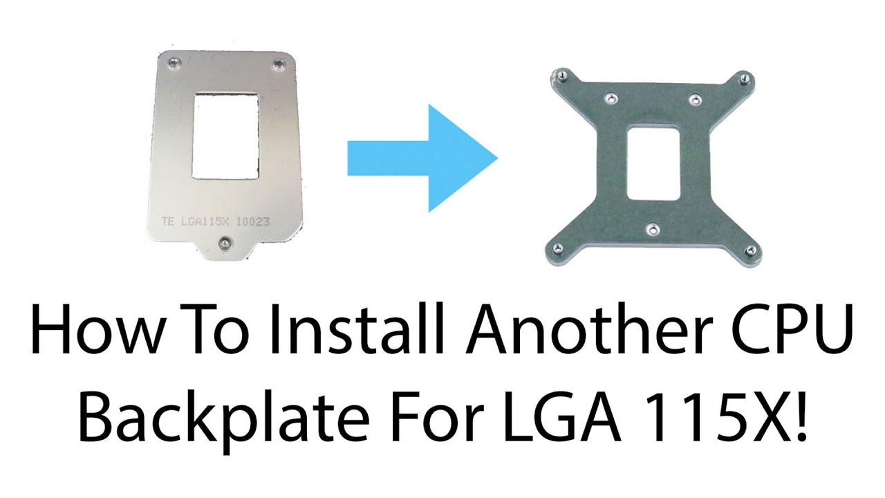 How To Install Another Backplate For LGA 115X!