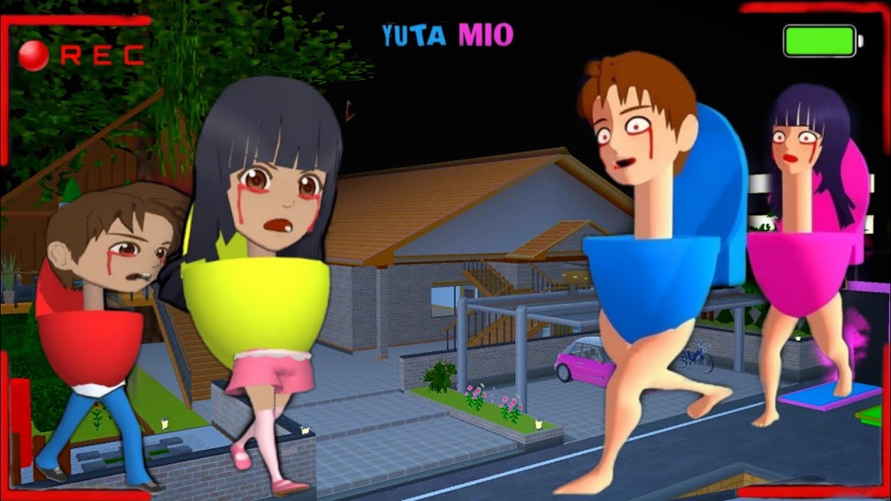 Yuta Mio P@nicked After CCTV Recorded SKIBIDI TOILET infront of Rina House😱| SAKURA School Simulator
