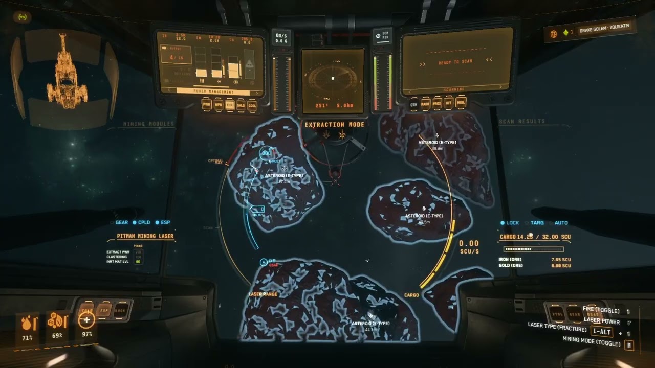 Star Citizen -- Drake GOLEM -- Let's mine and sell some raw ore... 😎