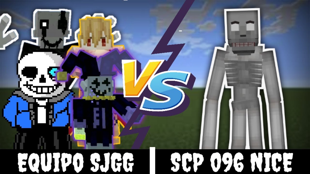 Gaster, Sans, Jevil, And Gilgamesh VS SCP 096 en Minecraft Pe