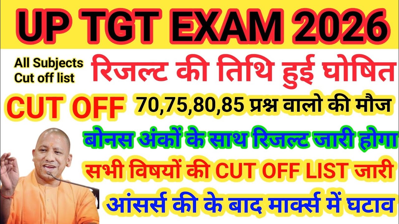 UP TGT Result date out 🎯📢| Up Tgt Subject Wise Cut Off List | UP TGT 2026 Result Date Update Cut off