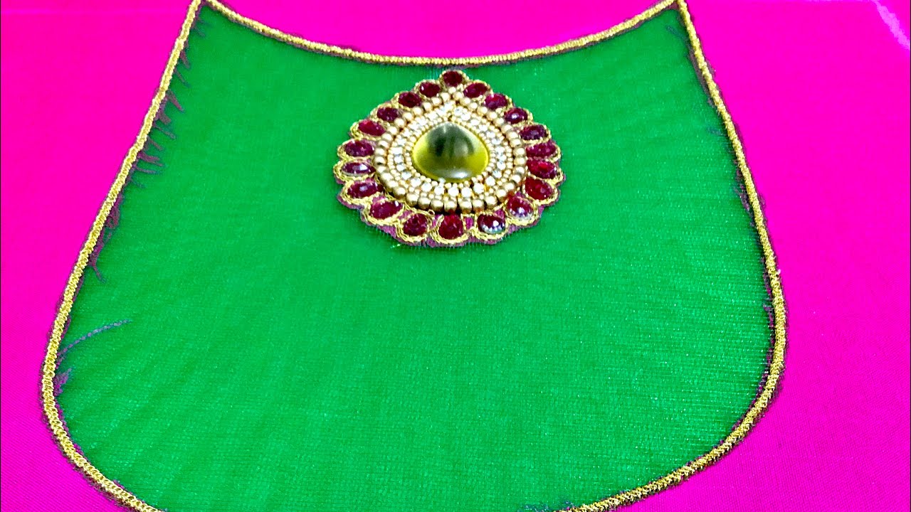 Embroidery with net cloth