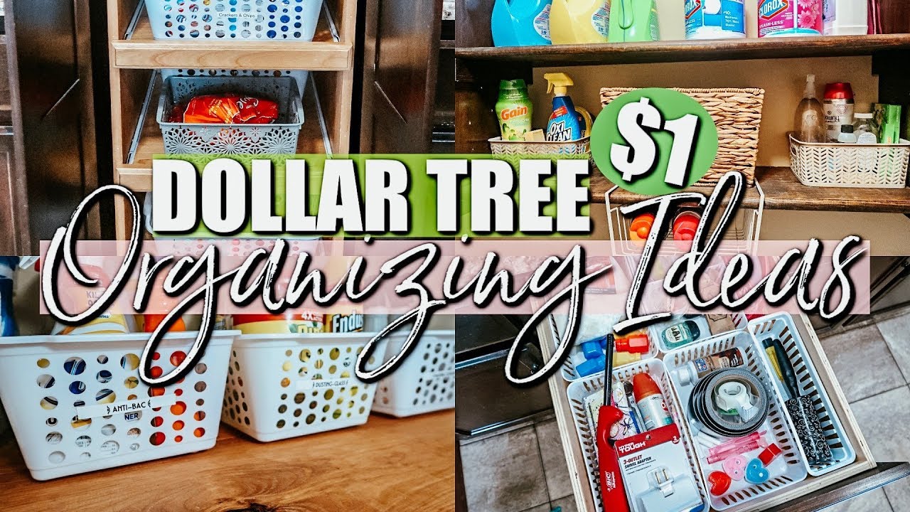 DOLLAR TREE ORGANIZATION IDEAS| ORGANIZING ON A BUDGET| HOME ORGANIZATION INSPIRATION