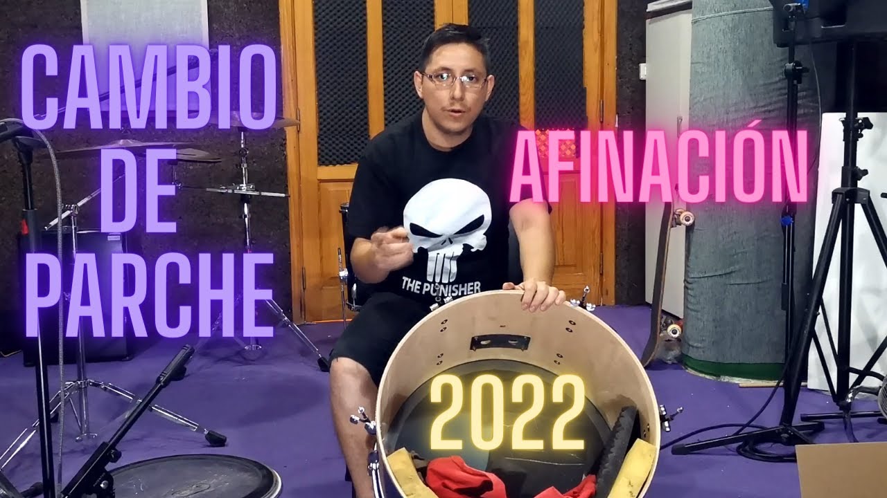 &iexcl;&iexcl;COMO CAMBIAR Y AFINAR EL PARCHE DEL BOMBO DE LA BATER&Iacute;A 2022!! 🥁💪