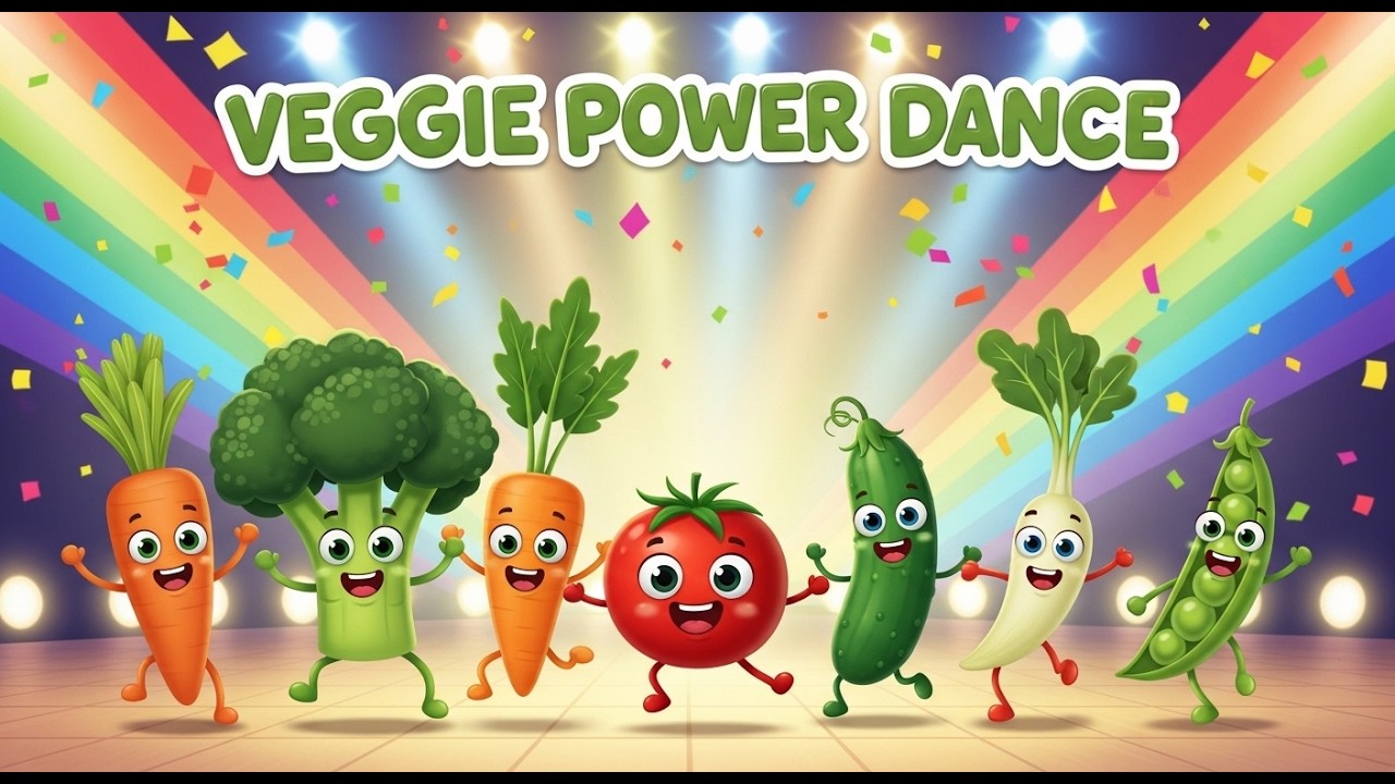 Veggie Power Dance! 🥦🥕 Fun Healthy Food Song for Kids | Sing & Dance Along