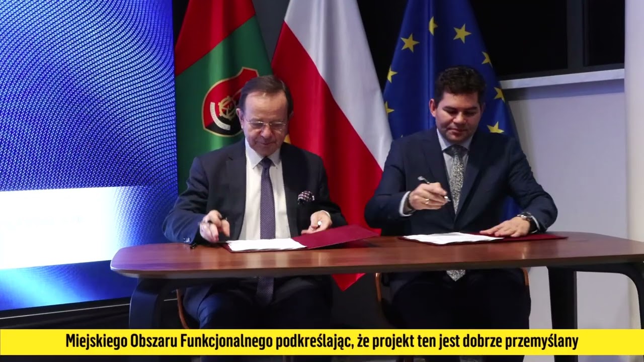 Podpisanie umowy na aquapark