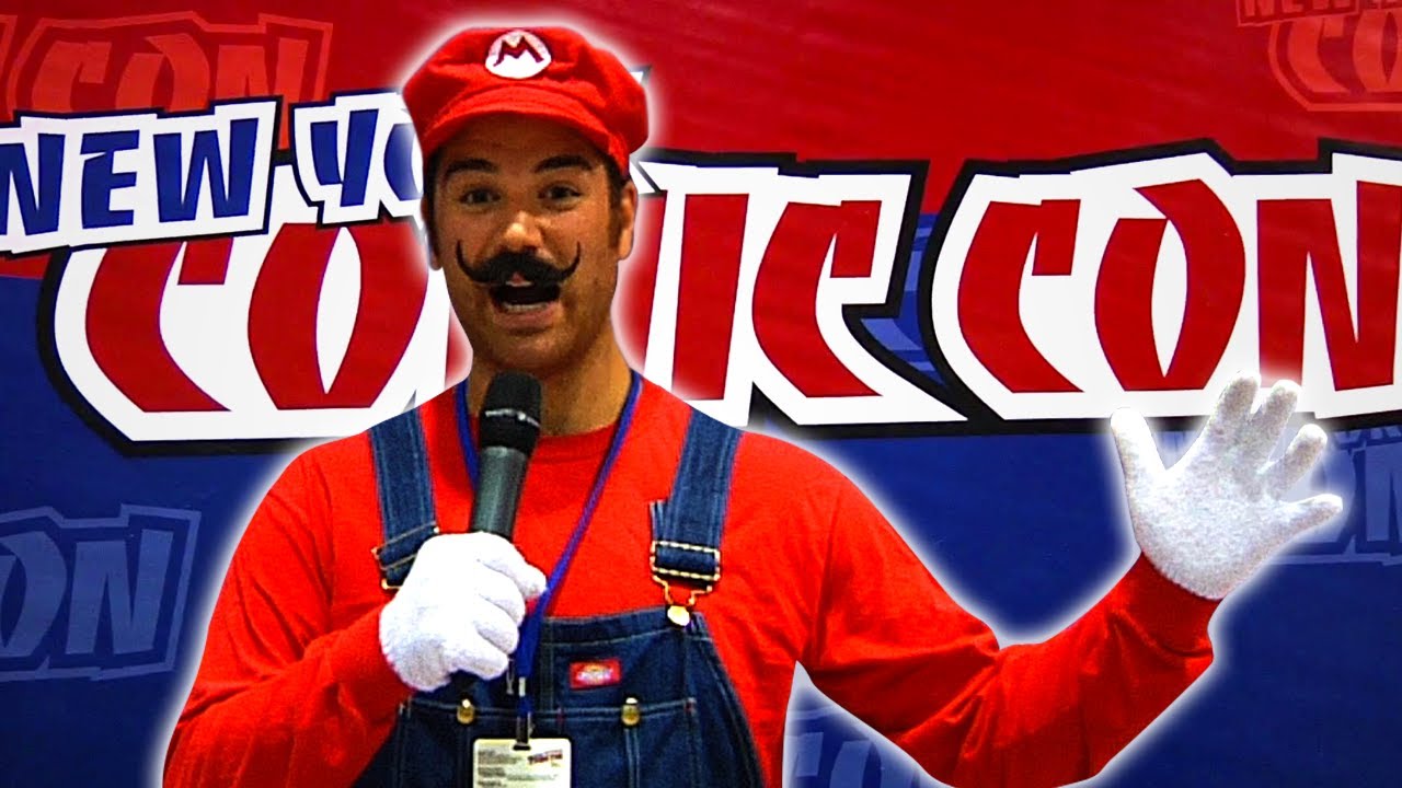 Mario Pities Mr. T At New York Comic Con 2011!