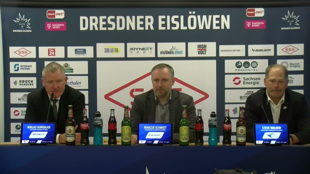 Pressekonferenz Spieltag 18 - Dresdner Eislöwen vs. Schwenninger Wild Wings