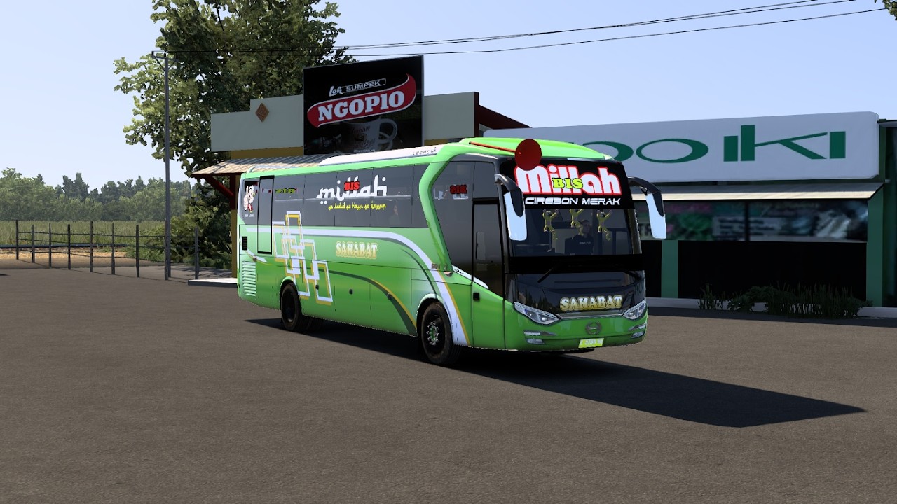 Bus legend Bumel Cirebonan, Legenda pada masanya || Hino Po.Sahabat || ETS 2 Indonesia Gameplay