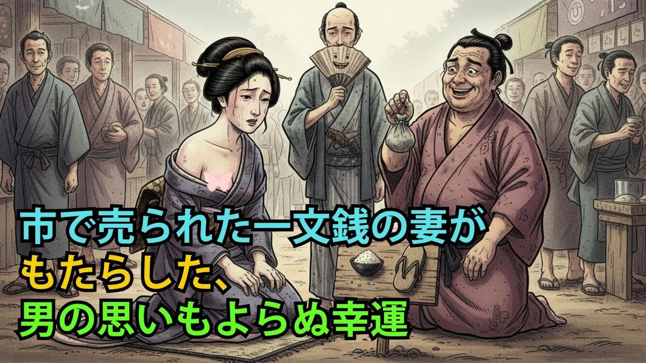 市で売られた一文銭の妻がもたらした、男の思いもよらぬ幸運| 野談 | 伝説 | 昔話 | 説話 | 民話