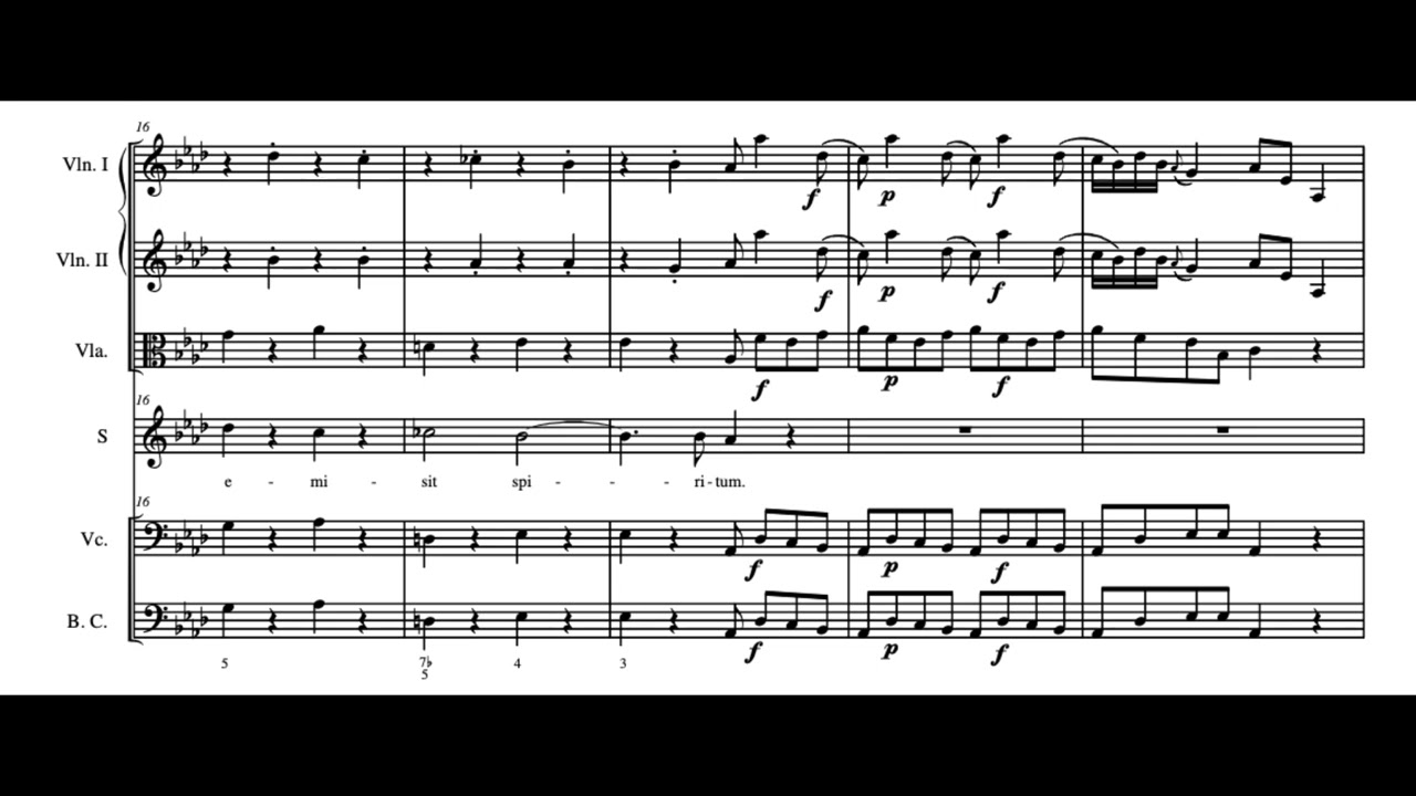 Vidit suum dulcem natum (Stabat Mater - G. Pergolesi) Score Animation