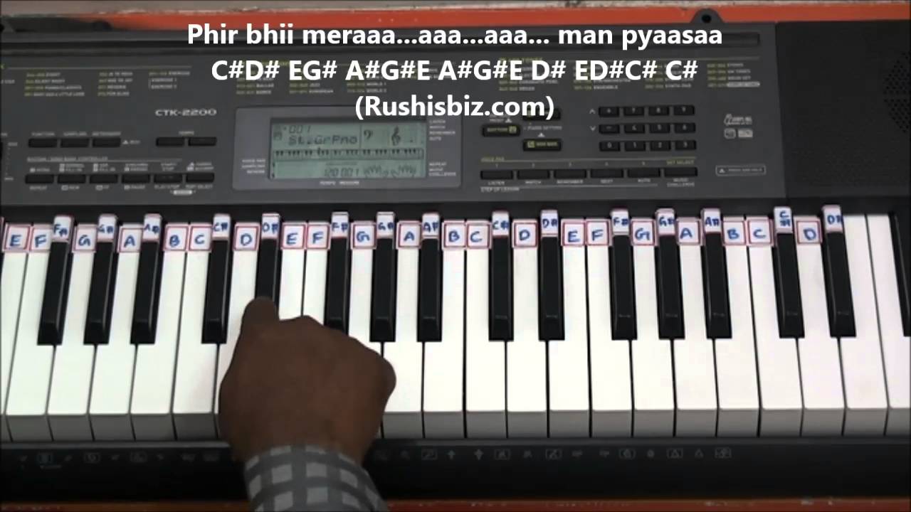 Mere Nainaa Saavan Bhaandon (Piano Tutorials) | 1200 Songs BOOK/PDF @399/- only - 7013658813