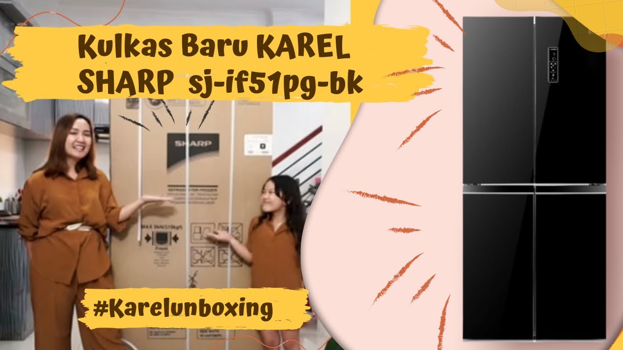 Review Kulkas MEWAH 4 Pintu side by side dibawah 10jt SHARP Queen Series sj-if51pg-bk