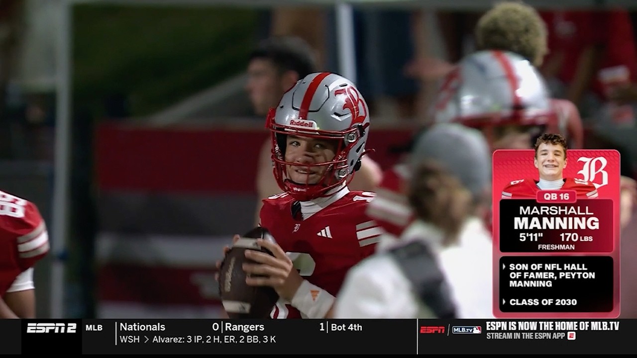 Marshall Manning, son of Peyton Manning, makes his high school debut 🏈 | SportsCenter Next