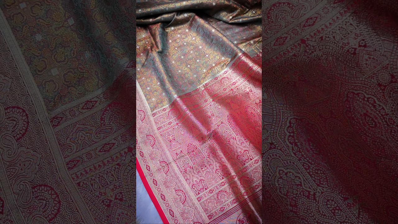 ⭐⭐Wedding Jamawar Tanchoi silk saree 