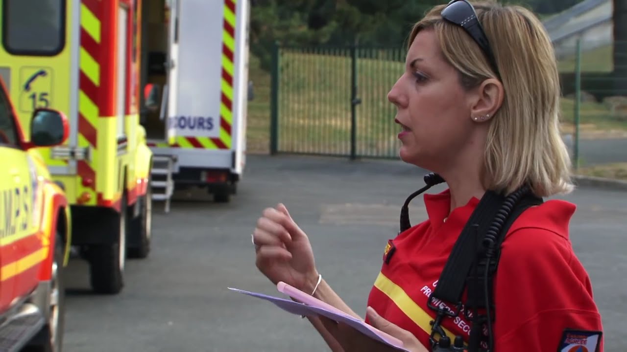 Poste de secours du championnat de France d'athlétisme cadets juniors 2018