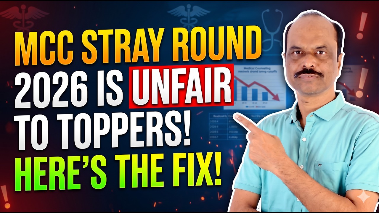 Why MCC Stray Round 2026 Is Unfair to NEET Toppers