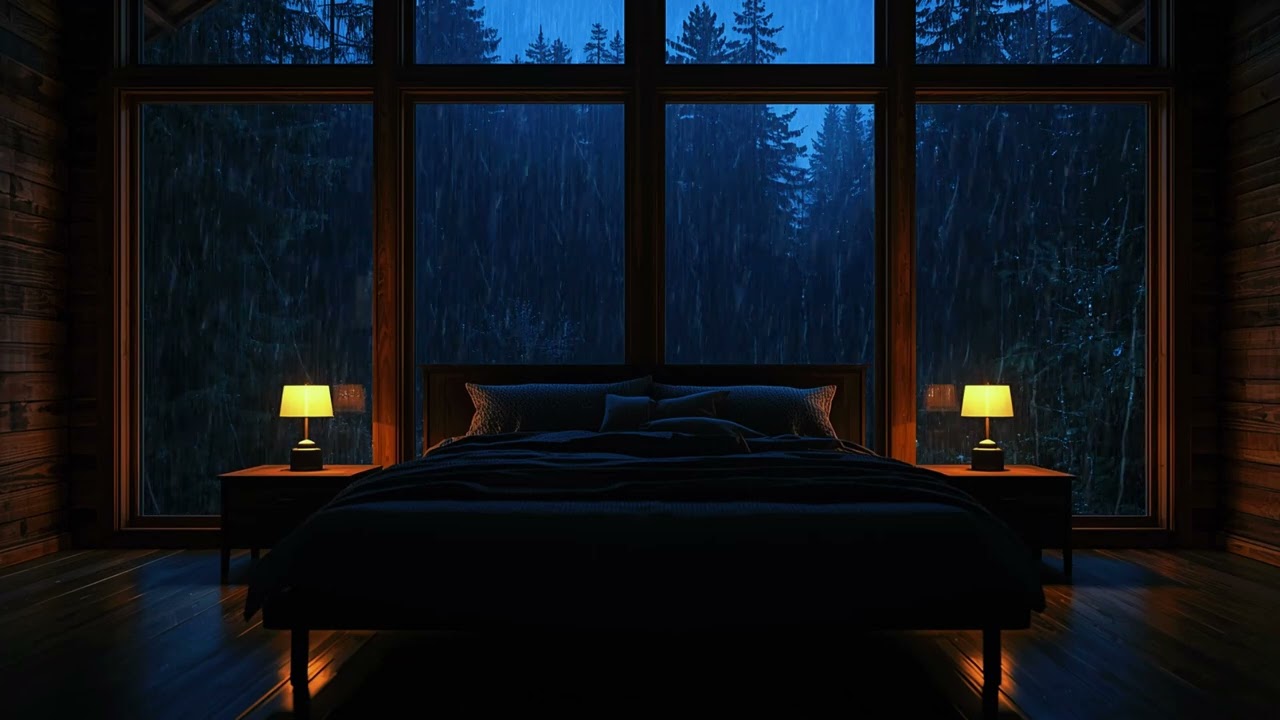 Rainy City Nights 🌧️ Gentle Night Rain in the Deep Forest 🌲 | Relax & Deep Sleep