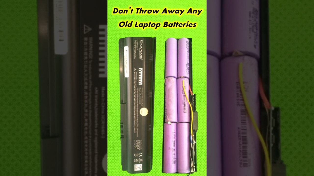 Don't Throw Away Any Old Laptop Batteries#experiment #reuse#diy