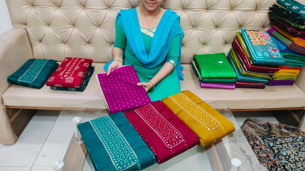 🌹8341904104🌹The best quality of pure cotton sequence embroidery work dress materials 😍💥🎉🎊