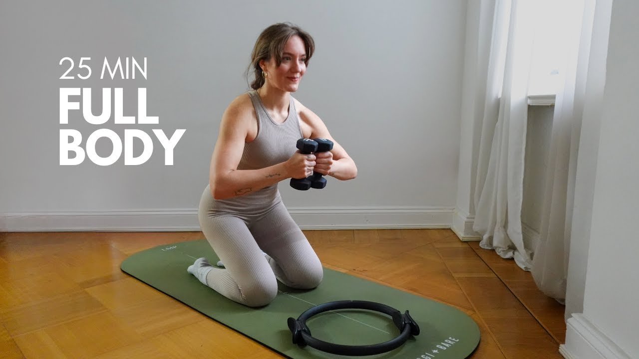 25 MIN FULL BODY PILATES WORKOUT WITH WEIGHTS I PILATES RING I RAYSE PILATES