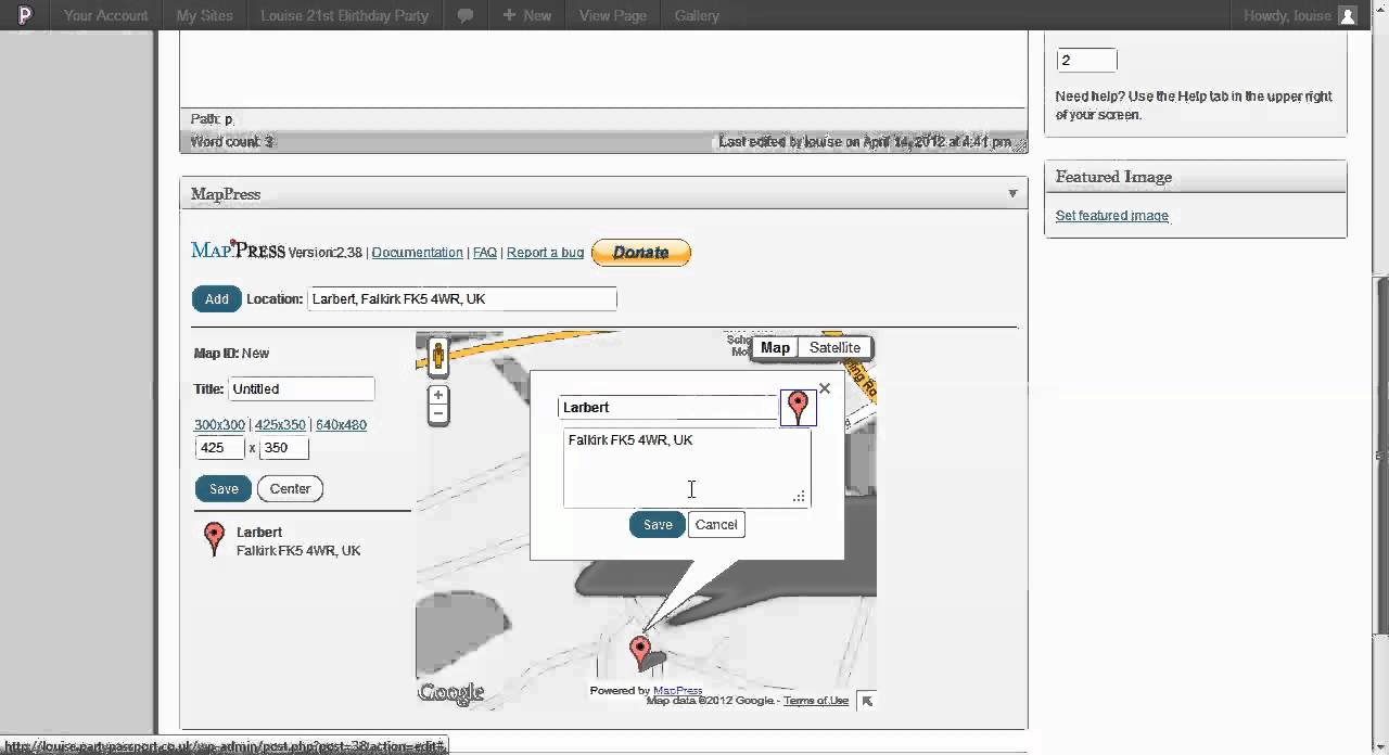 How to set the Map on Location Page