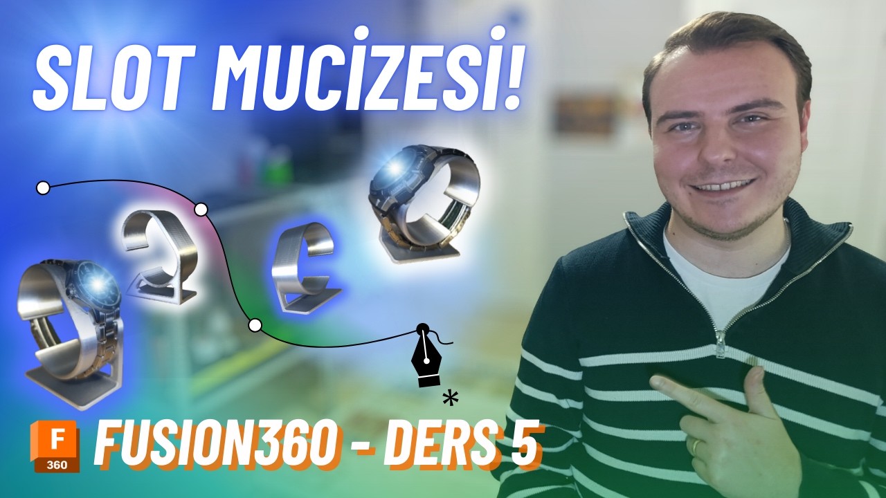 Fusion 360 Dersleri – Ders 5 – Slot Komutu ile Masaüstü Saat Standı Tasarımı (3D Yazıcı)