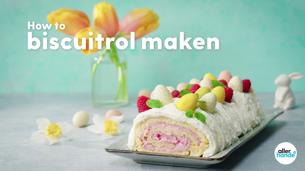 Paastaart: biscuitrol met citroenroom en frambozen &ndash; #recept &ndash; #Allerhande
