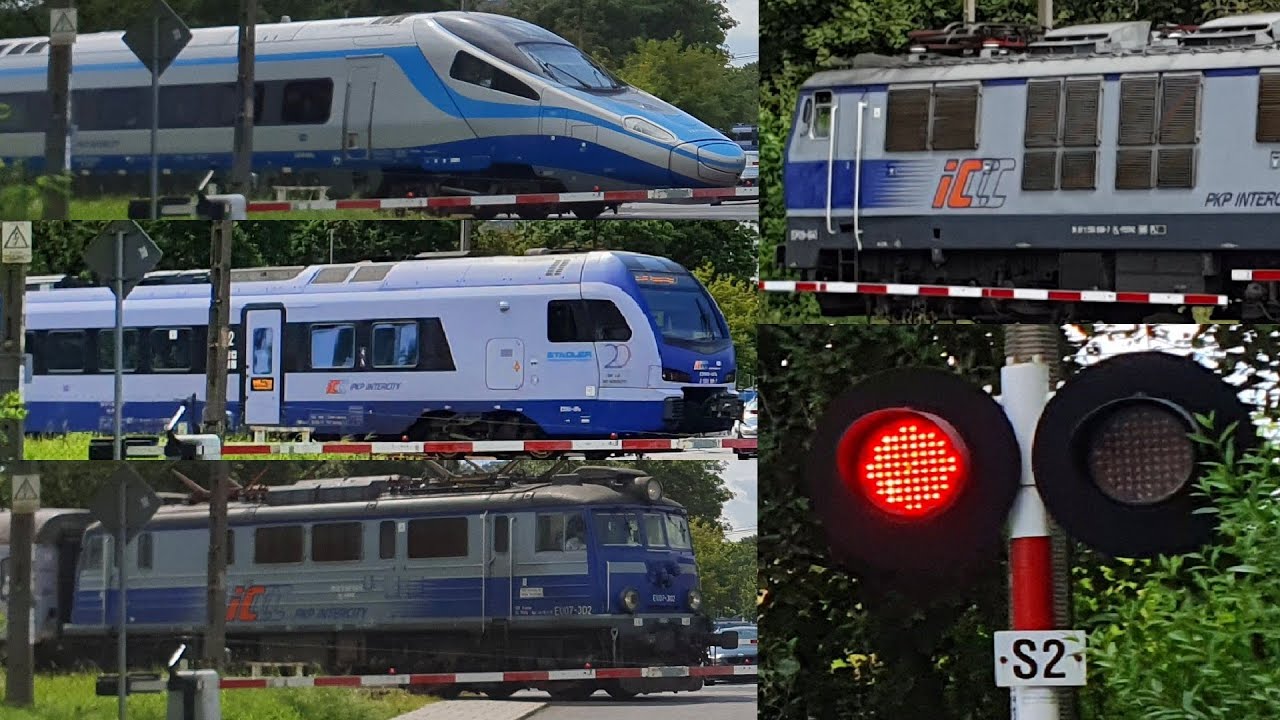 7 pociągów - Przejazd kolejowy, Kraków ul. Kamienna | Polish railroad crossing
