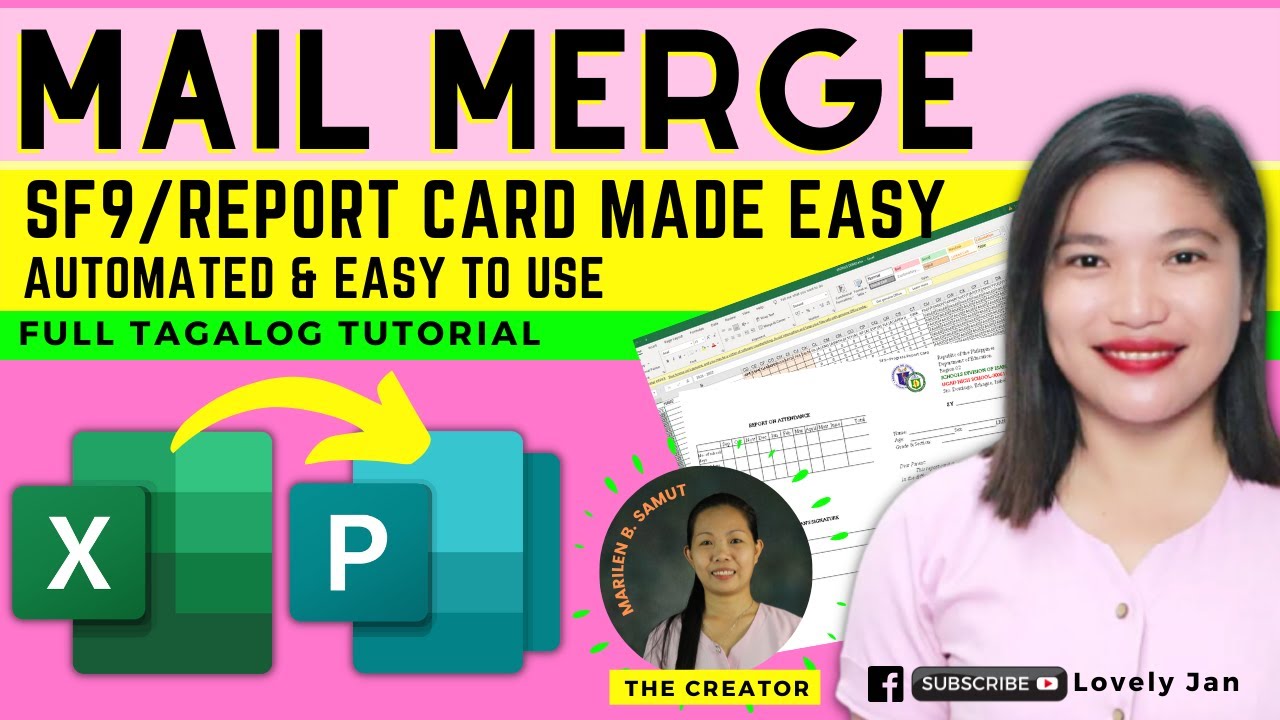 MAIL MERGE - AUTOMATED DEPED SF9/REPORT CARD | Lovely Jan