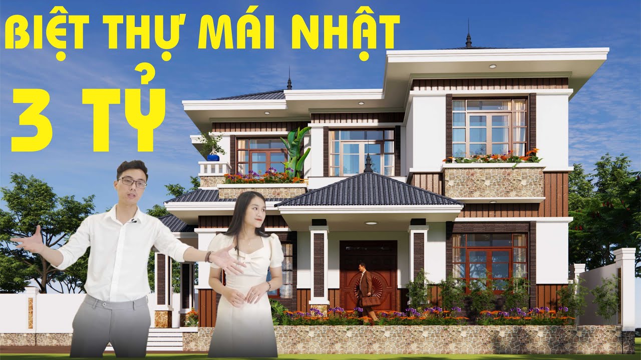 #Siêu Phẩm Biệt Thự Mái Nhật 2 tầng ; Thiết kế biệt thự # Thiết  kế: Kiến Trúc Kinh Bắc - Hà Nội