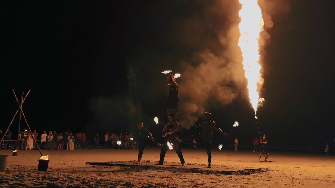 The Best Fire Show at Langkawi Beach, Malaysia