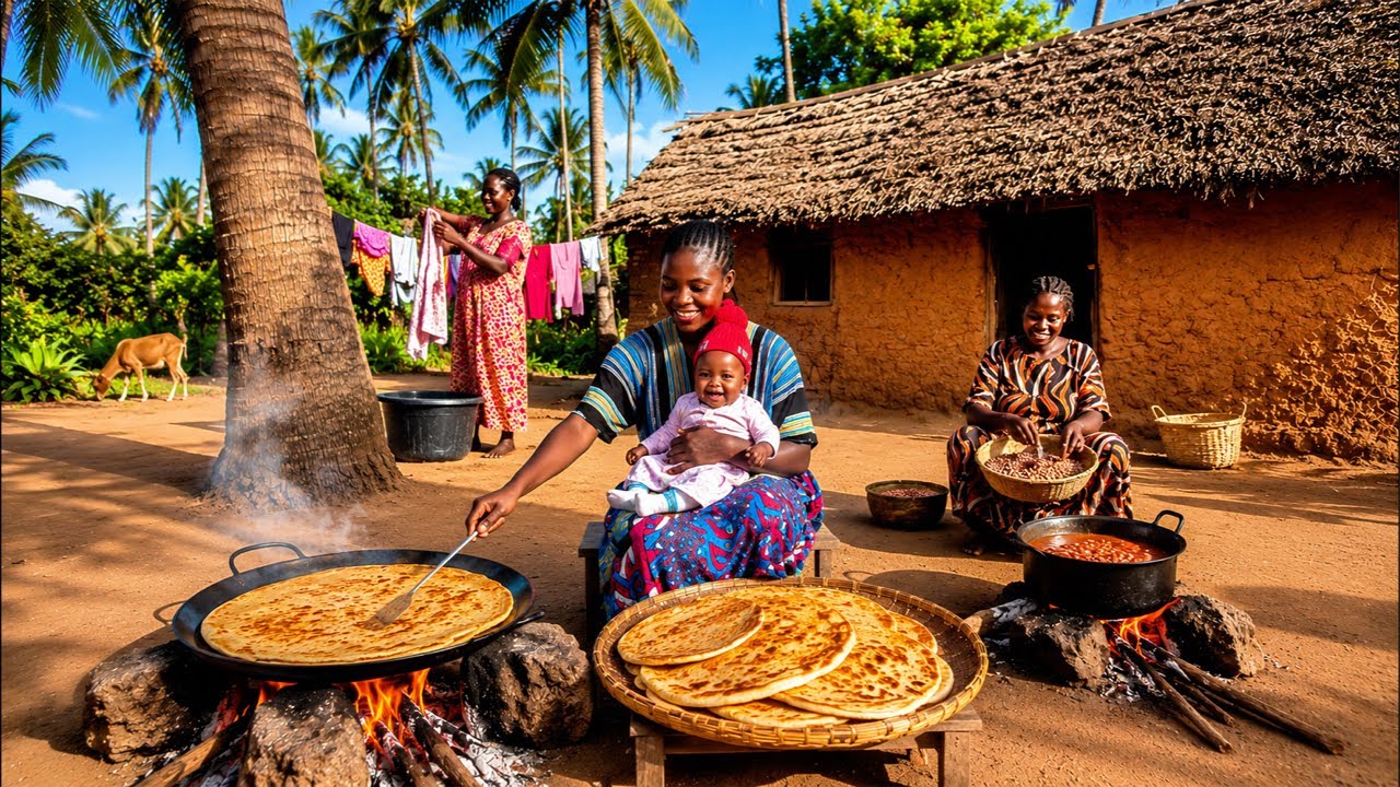 🔴LIVE:Cooking with Our Newborn❤️Soft Layered Chapatis,Beans Stew + Traditional African Soap Making