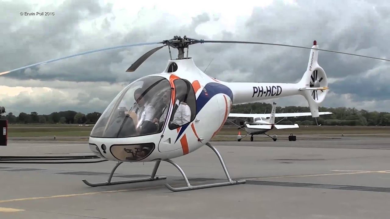 Guimbal Cabri G2 Helicopter PH-HCD Arrival Teuge Airport 2015