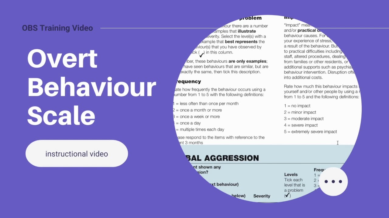 Overt Behaviour Scale Instructional Video