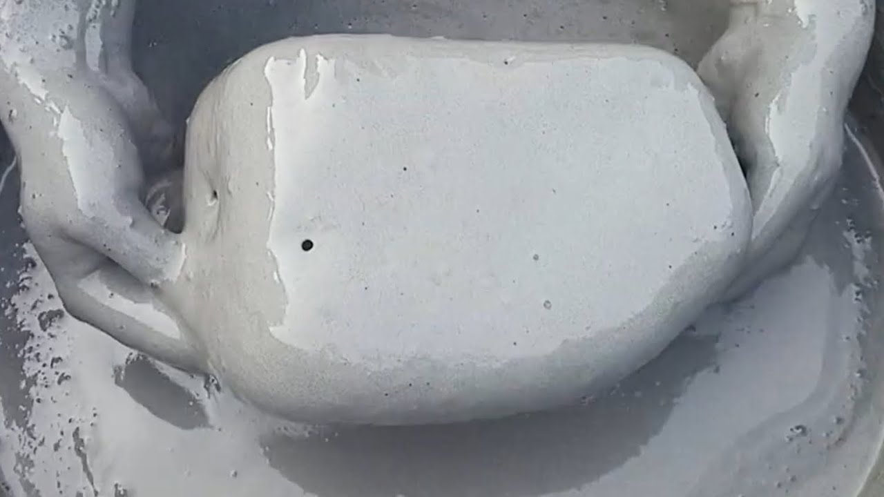 ASMR Very Soft Dusty 🤩✨ Pure Cement Creamy Chunks 💖 dippingCrumble on Lots Of Water 🌊🌀🌀💦💦