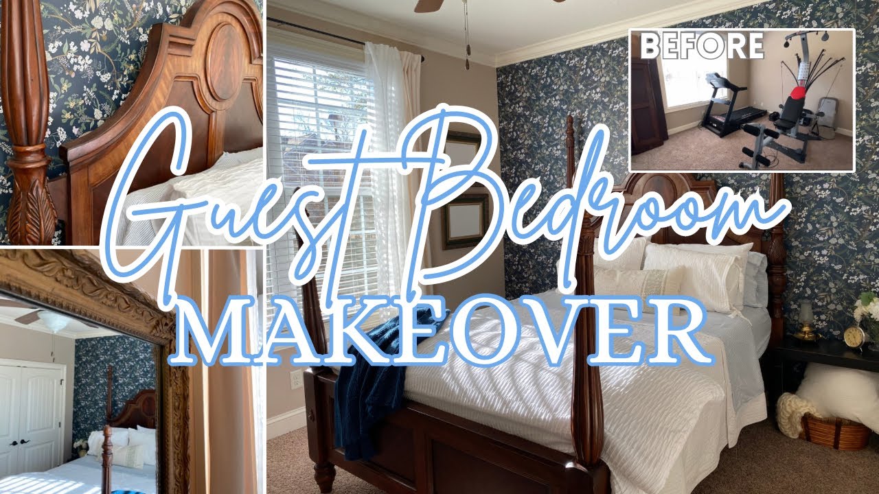 From Work Out Room to Guest Bedroom | DIY Wallpaper | Guest Bedroom Decor | The Craf-T Home