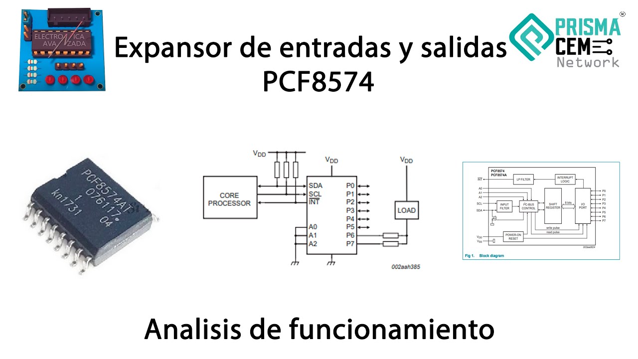 Expansor de entradas y salidas PCF8574   Analisis de funcionamiento 