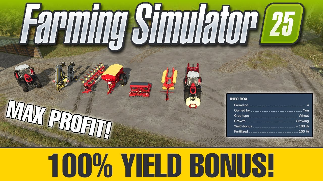 How to Get 100% Yield Bonus in Farming Simulator 25! 🌾🚜 Maximize Your Harvest
