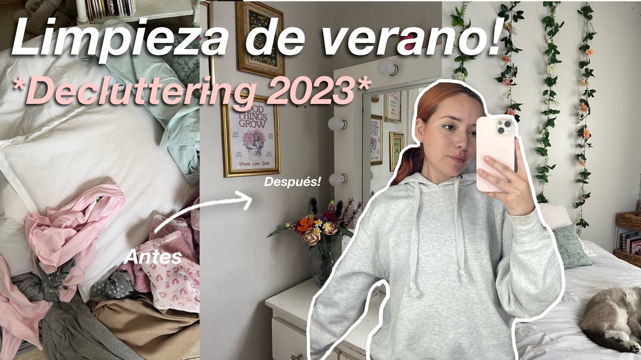 LIMPIEZA EXTREMA DE PRIMAVERA/VERANO🪩 *Decluttering de mi cuarto*